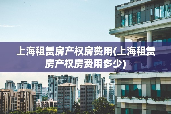 上海租赁房产权房费用(上海租赁房产权房费用多少)