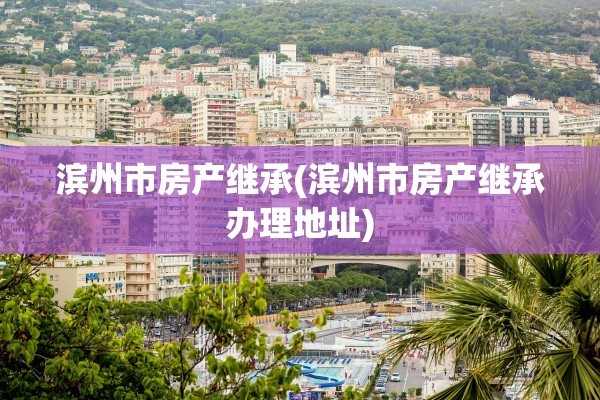 滨州市房产继承(滨州市房产继承办理地址)