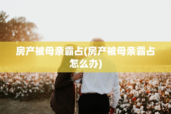 房产被母亲霸占(房产被母亲霸占怎么办)